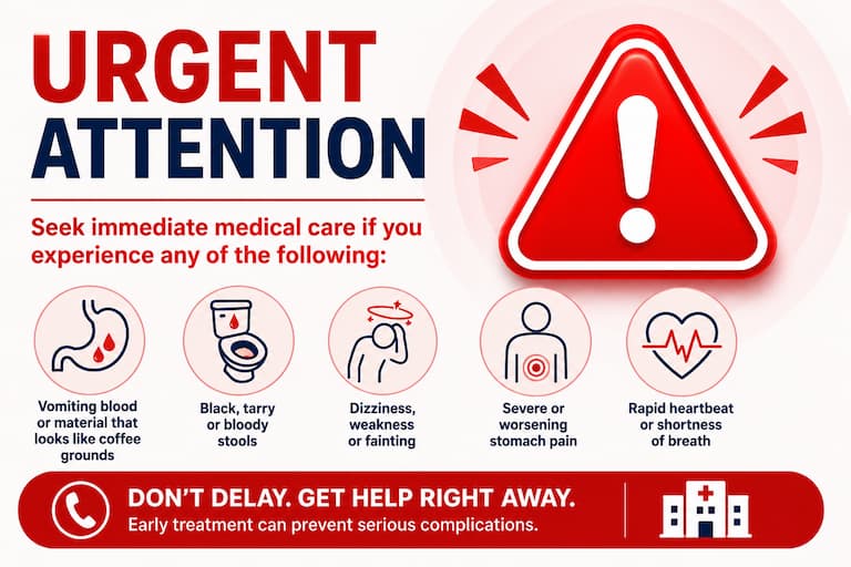 Urgent Attention for Stomach Ulcer